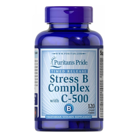 Puritan's Pride, Stress Vitamin B-Complex with Vitamin C-500 Timed Release, 120 Caplets Puritan's Pride