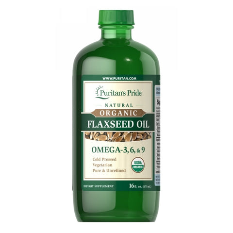 Puritan's Pride, Organic Flaxseed Oil, 60 Capsules Puritan's Pride