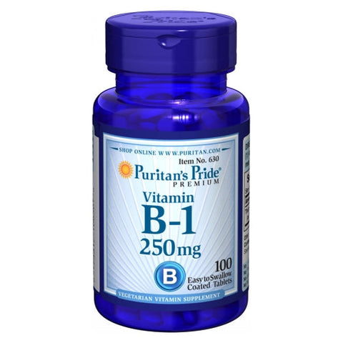 Puritan's Pride, Vitamin B-1, 250 mg, 100 Tablets Puritan's Pride