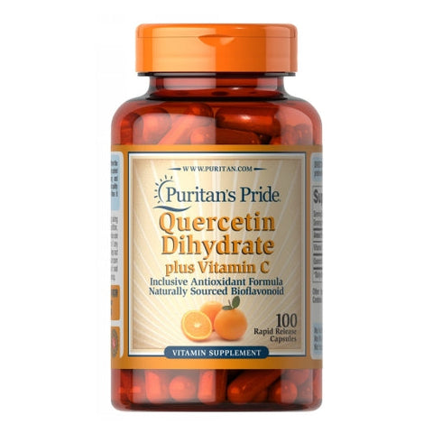 Puritan's Pride, Quercetin Dihydrate Plus Vitamin C 500 mg/1,400 mg, 100 Rapid Release Capsules Puritan's Pride