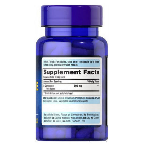 Puritan's Pride, L-Carnosine, 500 mg, 30 Capsules Puritan's Pride