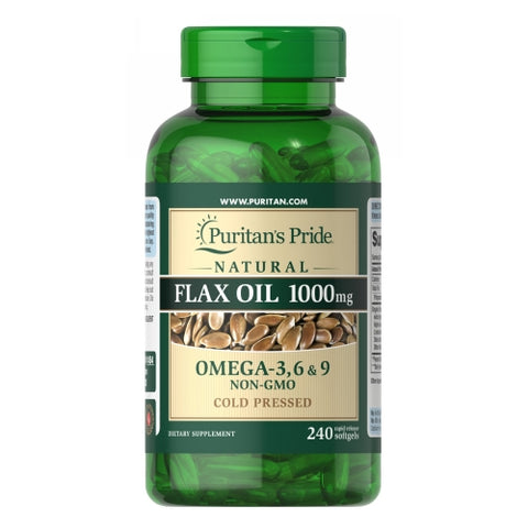 Natural Flax Oil 240 Rapid Release Softgels by Puritan's Pride