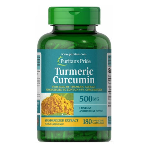 Puritan's Pride, Turmeric Curcumin, 500 mg, 180 Capsules Puritan's Pride