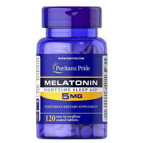 Puritan's Pride, Melatonin, 5 mg, 120 Tablets Puritan's Pride