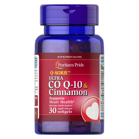 Puritan's Pride, Ultra CoQ-10 & Cinnamon, 30 Rapid Release Softgels Puritan's Pride