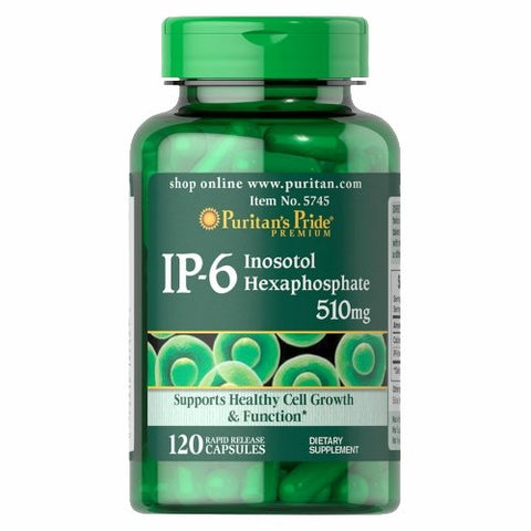 Puritan's Pride, IP-6 Inositol Hexaphosphate, 510 mg, 120 Capsules Puritan's Pride