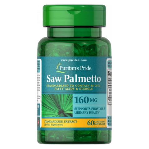 Puritan's Pride, Saw Palmetto Standardized Extract, 160 mg, 60 Softgels Puritan's Pride