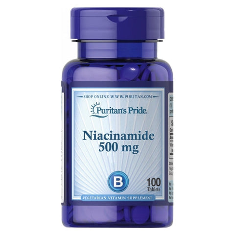 Puritan's Pride, Niacinamide, 500 mg, 100 Tablets Puritan's Pride