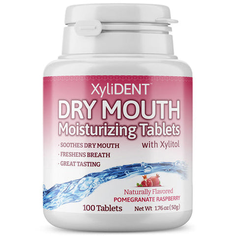 Xylident, Xylitol for Dry Mouth Pomegranate Raspberry, 100 Tabs Xylident