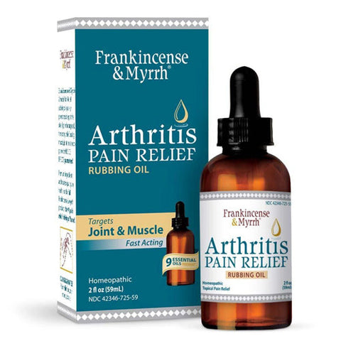 Frankincense & Myrrh, Arthritis Pain Relief Rubbing Oil, 2 Oz Frankincense & Myrrh