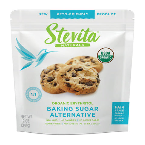 Stevita, Bake It Better Org Erythritol Pouch, 12 Oz Stevita