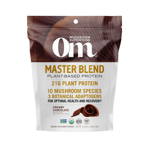 Om Mushrooms, Mushroom Master Blend Chocolate Protein, 19.26 Oz Om Mushrooms