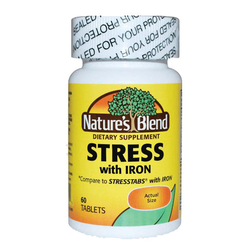 Nature's Blend, Stress Formula With Iron, 60 Tabs Nature's Blend