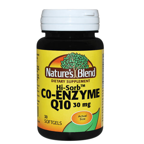Nature's Blend, HiSorb Co-Enzyme Q10, 30 Mg, 30 Softgels Nature's Blend