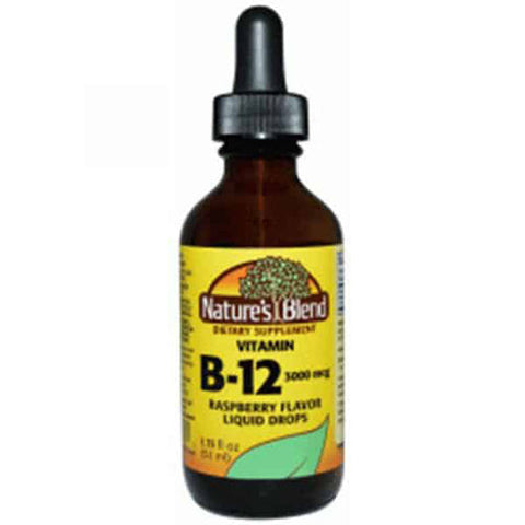 Nature's Blend, Vitamin B-12 Raspberry flavor, 3000 mcg, 1.75 Oz Nature's Blend