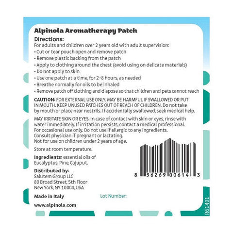 Alpinola, Aromatherapy Patches Essential Oils, 5 Count Alpinola