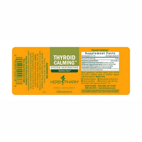 Herb Pharm, Thyroid Calming, 1 Oz Herb Pharm