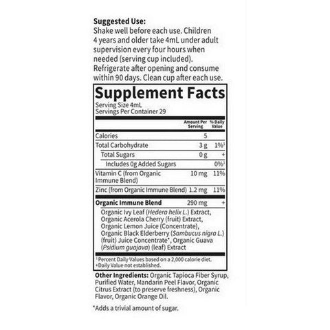 Garden of Life, Organics Kids Cough and Mucus Syrup, 3.9 Oz