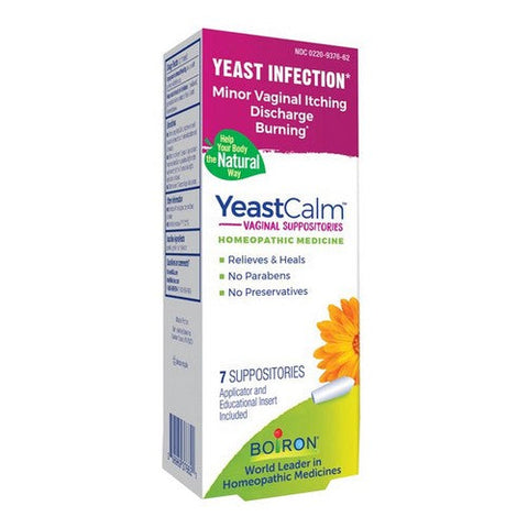 Boiron, YeastCalm Vaginal Suppositories, 7 Count Boiron