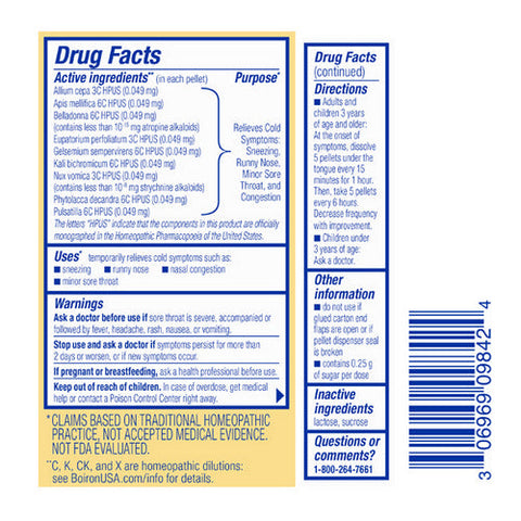 Boiron, Coldcalm On the Go Pellets, 160 Pellets Boiron
