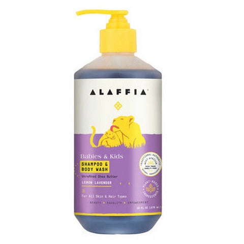 Alaffia, Kids Shampoo And Body Wash Lemon Lavender, 16 Oz Alaffia