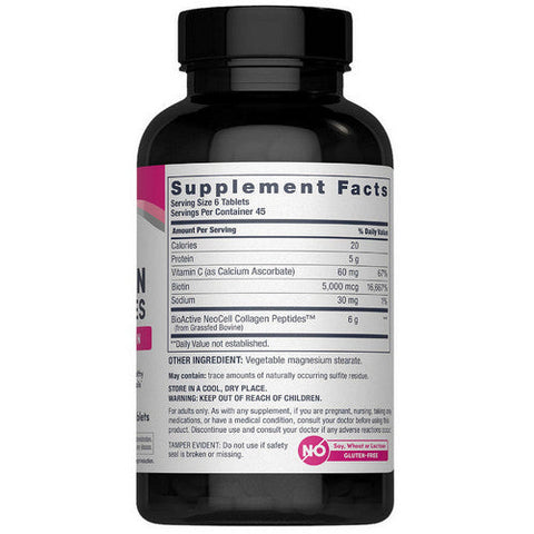 Neocell Laboratories, Grass-Fed Collagen Peptides Plus Vitamin C And Biotin, 270 Tablets