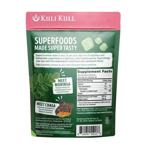 Kuli Kuli, Moringa & Adaptogenic Chaga Super Gummies, 60 Count Kuli Kuli