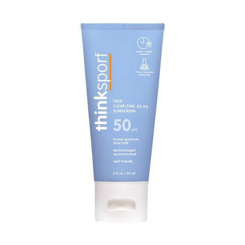 ThinkSport, Face Clear Zinc 23.4% Sunscreen Spf 50, 2 Oz