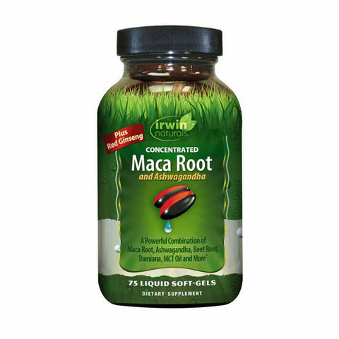 Irwin Naturals, Concentrated Maca Root And Ashwagandha, 75 Softgels Irwin Naturals