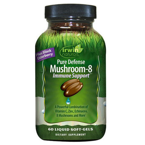 Irwin Naturals, Pure Defense Mushroom 8 Immune Support, 60 Softgels Irwin Naturals
