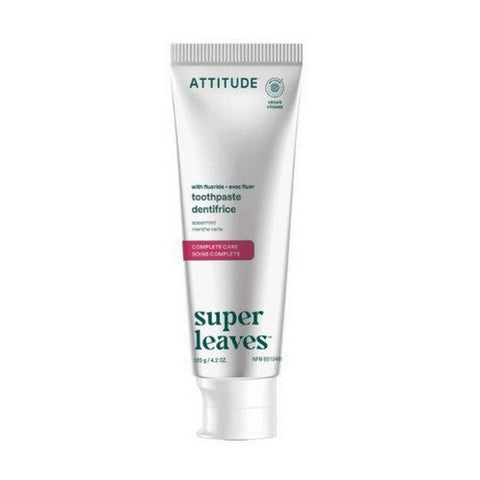 Attitude, Adult Toothpaste With Fluoride Complete Care Spearmint, 120 Grams Attitude