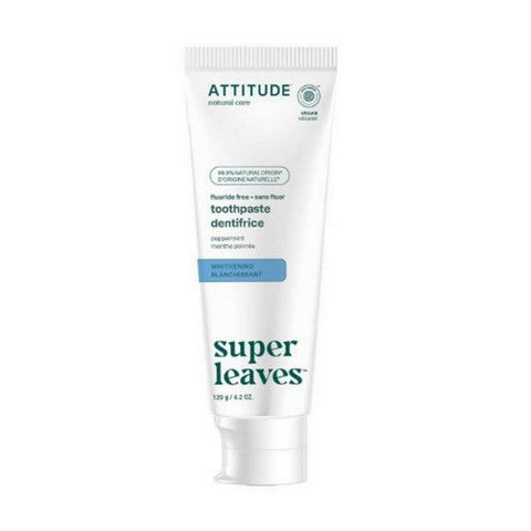 Attitude, Toothpaste Fluoride Free Whitening Peppermint, 120 Grams Attitude