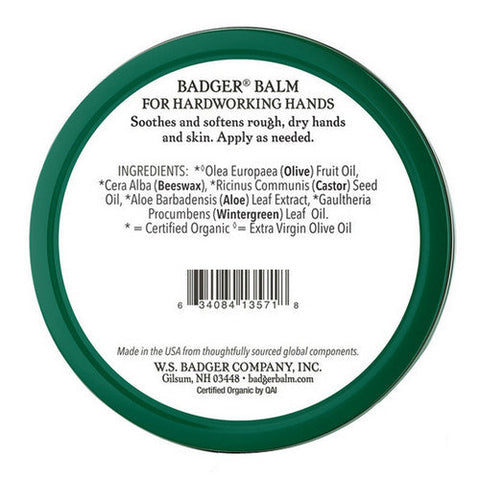 Badger Balm, Badger Balm for Hardworking Hands Tin, 21 Grams Badger Balm