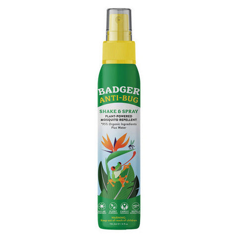 Badger Balm, Anti-Bug Shake And Spray Travel Size, 4 Oz Badger Balm
