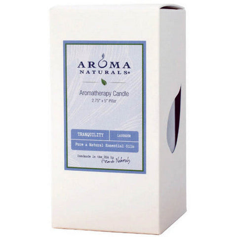 Aroma Naturals, Tranquility Periwinkle Pillar 2, 1 Candle Aroma Naturals