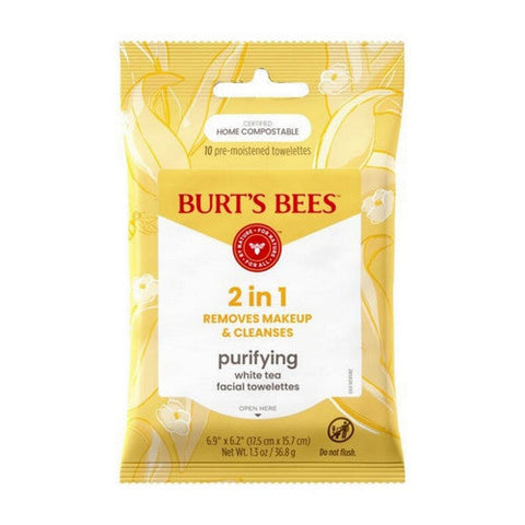 Burts Bees, Facial Cleansing Towelettes with White Tea Extract, 10 Count Burts Bees