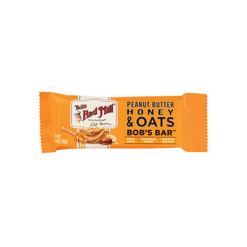 Bobs Red Mill, Peanut Butter Honey And Oats Bar, 12 Bars Bobs Red Mill