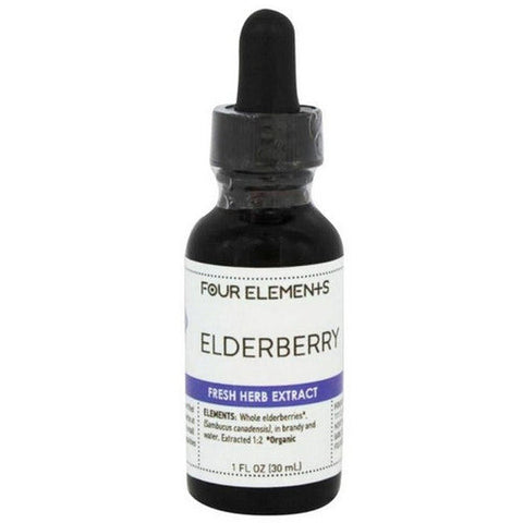 Four Elements Herbals, Elderberry Tincture, 1 Oz Four Elements Herbals
