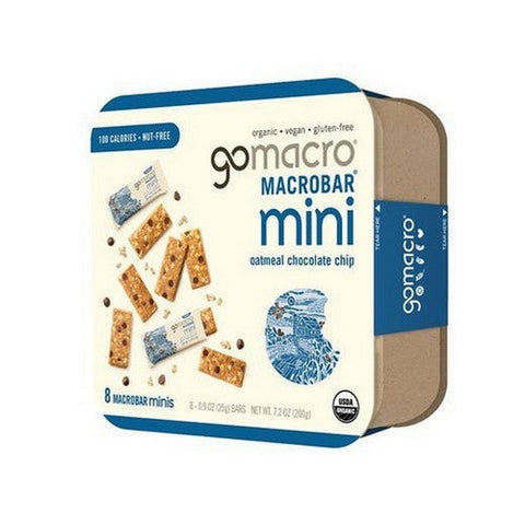 Gomacro, Organic Oatmeal Chocolate Chip Mini, 8 Count Gomacro