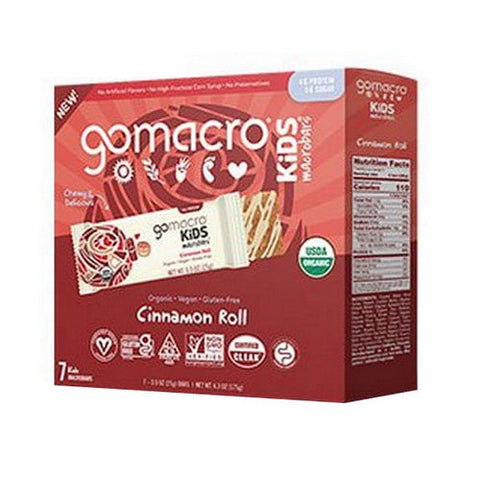 Gomacro, Kids MacroBar Cinnamon Roll, 7 Count Gomacro
