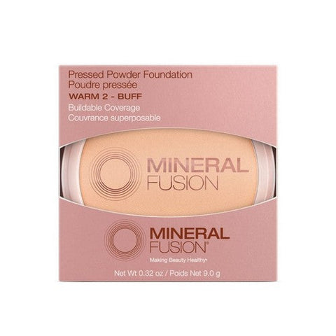 Mineral Fusion, Pressed Powder Foundation Warm 2 Buff, 0.32 Oz Mineral Fusion