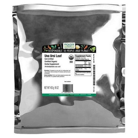 Frontier Coop, Organic Uva Ursi Leaf Cut & Sifted, 16 Oz