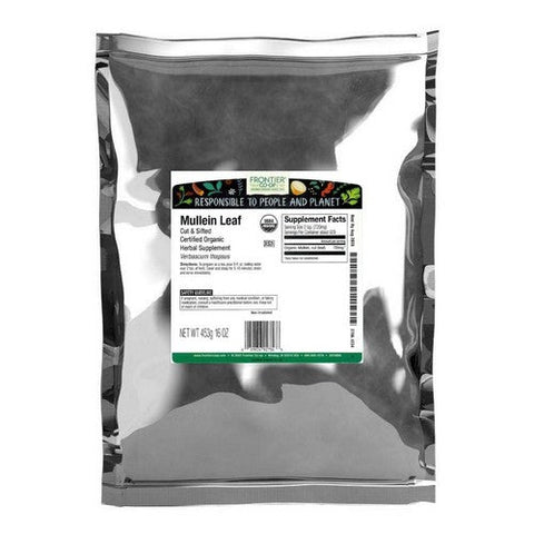Frontier Coop, Organic Mullein Leaf Cut & Sifted, 16 Oz