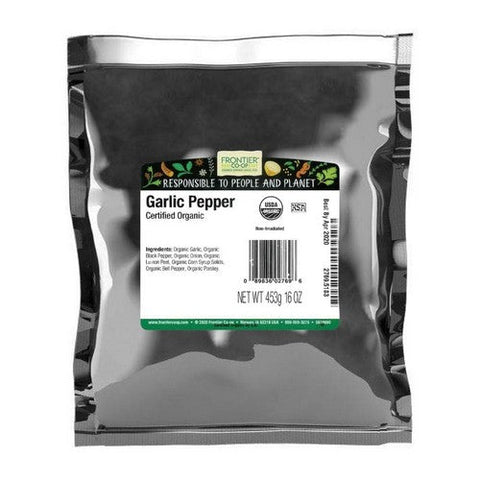 Frontier Coop, Organic Garlic Pepper, 1 Lb Frontier Coop