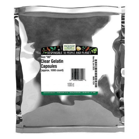 Frontier Coop, Clear Gelatain 00 Capsules, 1000 Count Frontier Coop