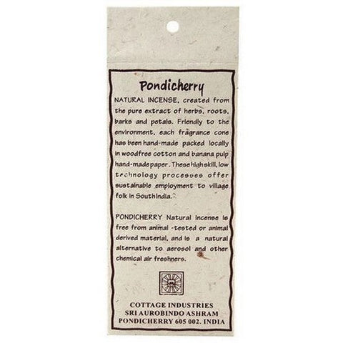 Pondicherry Natural Incense, Patchouli Incense Cones, 20 Count Pondicherry Natural Incense