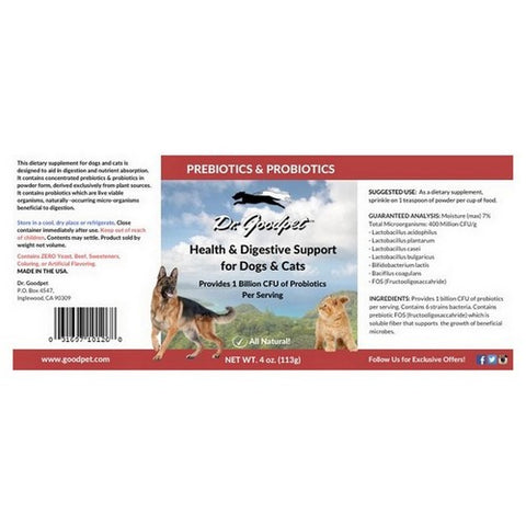 Dr. Goodpet, Probiotics For Dogs And Cats, 4 Oz Dr. Goodpet