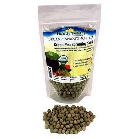 Handy Pantry, Green Pea Organic Sprouting Seeds, 8 Oz Handy Pantry