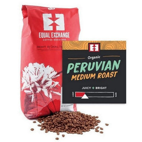 Equal Exchange, Organic Peru Medium Whole Bean Coffee, 5 lb Equal Exchange
