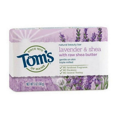 Tom's Of Maine, Natural Beauty Bar Soap Lavender And Shea With Raw Shea Butter, 5 Oz Tom's Of Maine